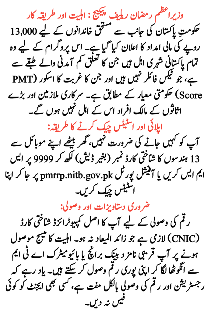 PMRRP Portal pmrrp.nitb.gov.pk Application Status