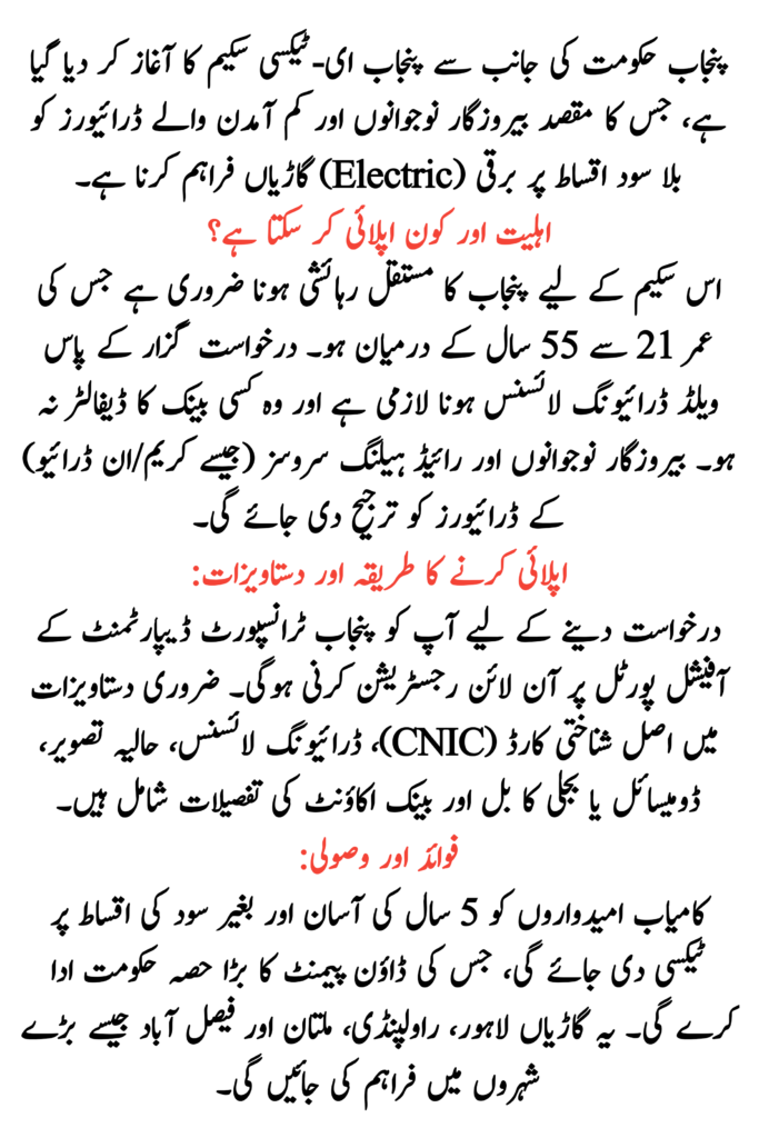 E-Taxi Scheme Application Process