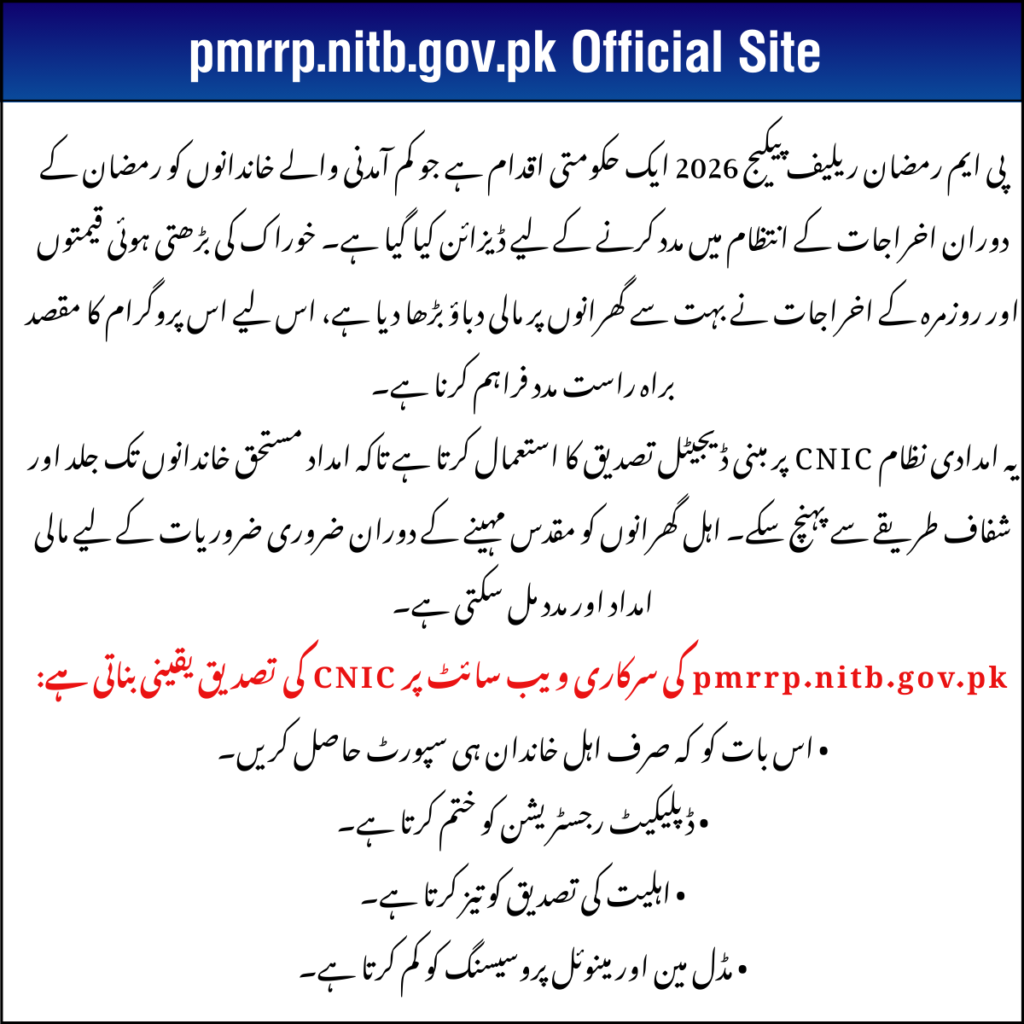 pmrrp.nitb.gov.pk Official Site