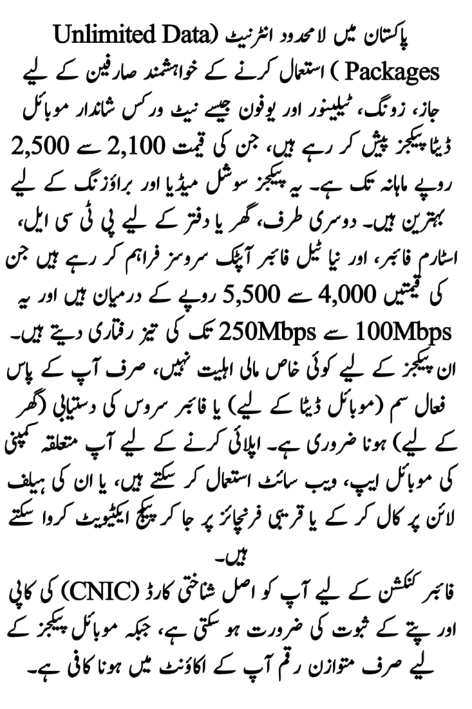 Top Unlimited Data Packages