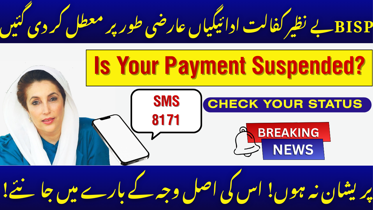 Benazir Kafalat Payments Temporarily Suspended